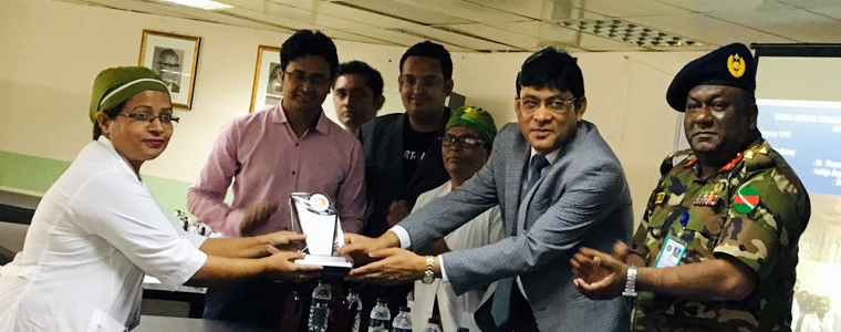 Award giving ceremony for Quality Improvement at Dhaka Medical College and Hospital, November 2018